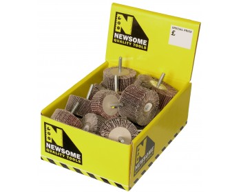 Box of Assorted Large Aluminium Oxide Flap Wheels (Medium Box)